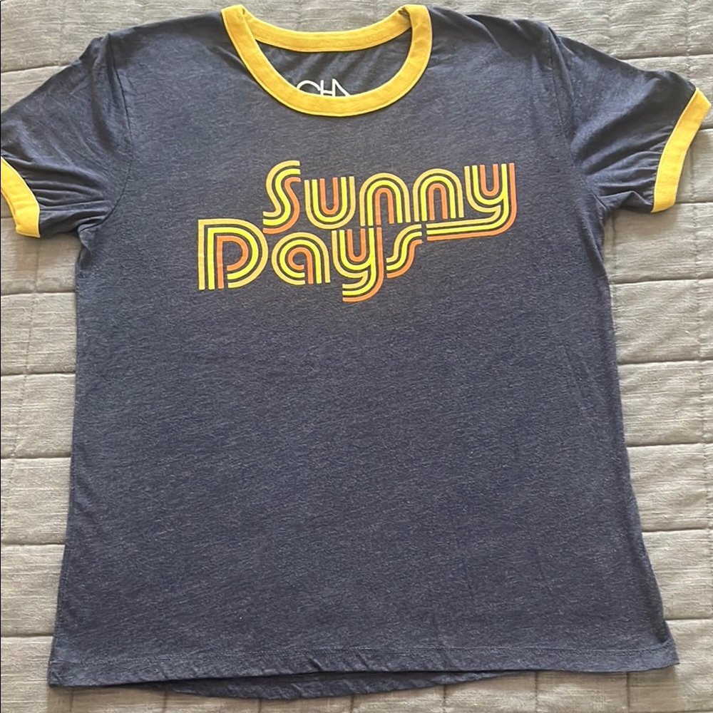 Chaser Navy and Yellow 'Sunny Days' Tee
